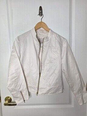 SPANNER Women’s Cream Zip-Front Lightweight Jacket SZ 10